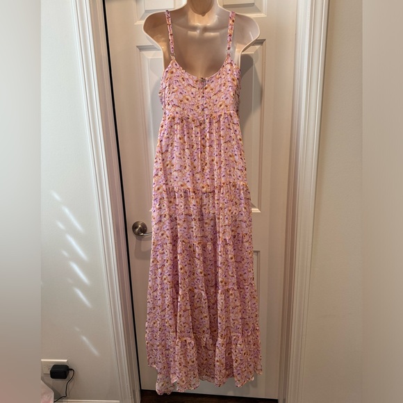 Astr Floral Maxi Dress in Pink and Purple - Picture 4 of 8